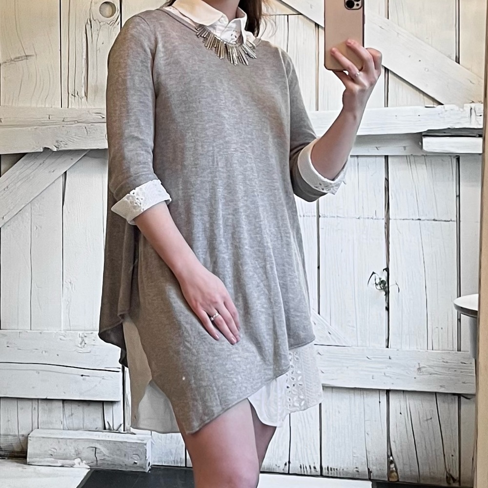 Grey Asymmetrical Sweater - Picture 5 of 5
